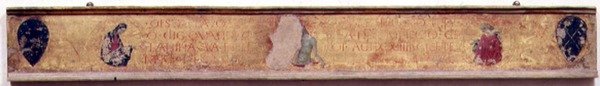 Predela mostrando a Cristo resucitando de la tumba entre la Madonna y San Juan de Paolo Uccello