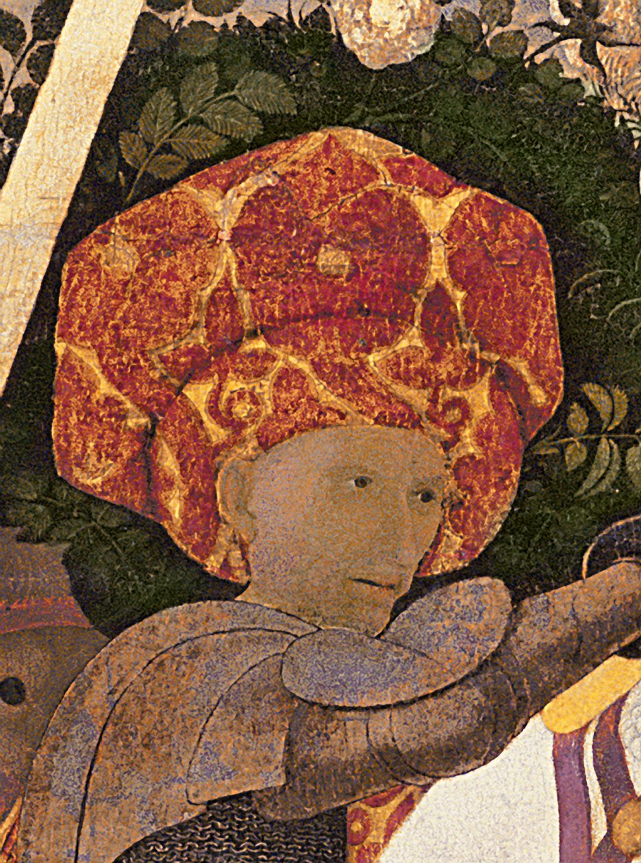 La Batalla de San Romano, detalle de la cabeza de Niccolò da Tolentino, líder de los mercenarios florentinos (detalle) de Paolo Uccello