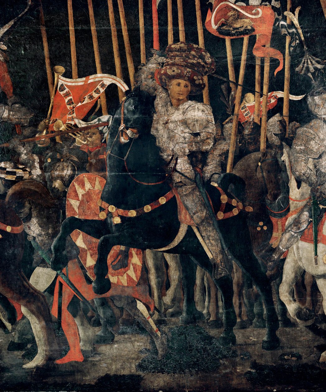 La batalla de San Romano en 1432 ... de Paolo Uccello