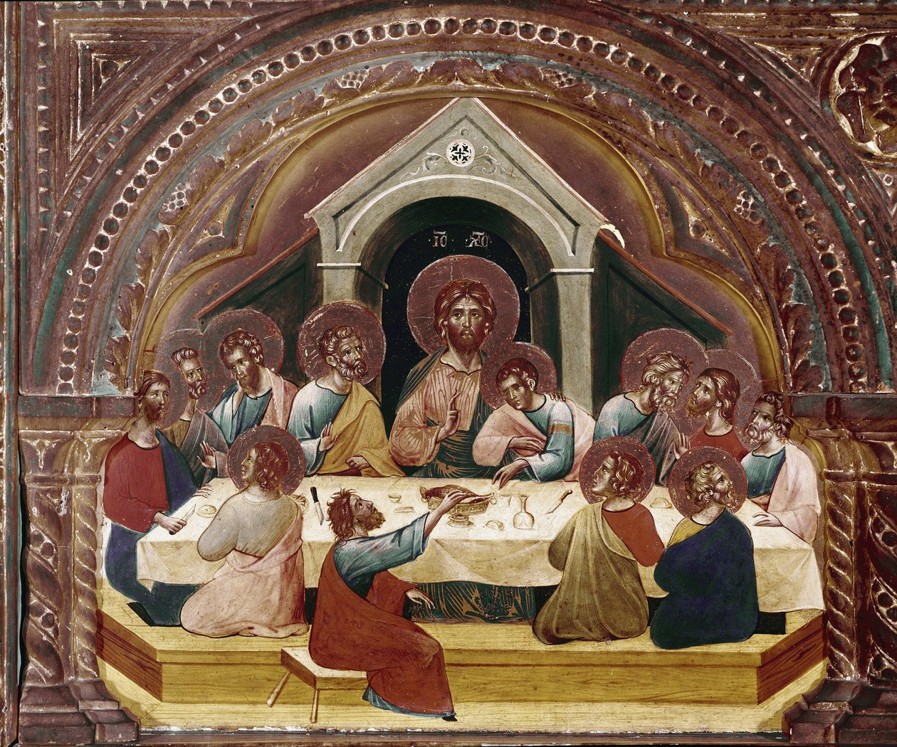 La Última Cena (detalle) de Paolo Veneziano
