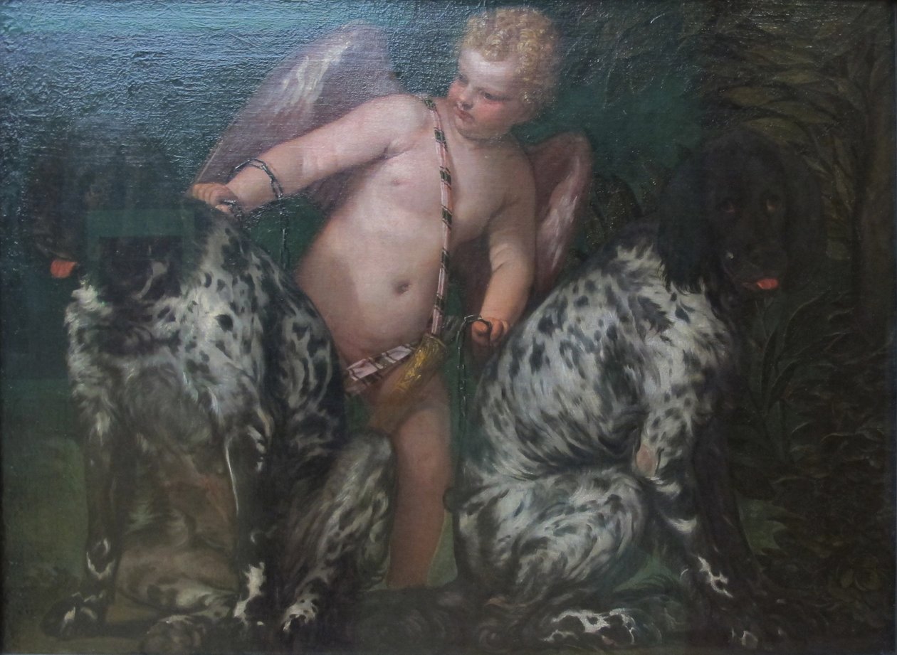 Cupido con dos perros de Paolo Veronese