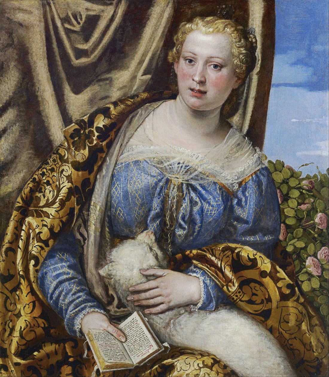 Retrato de una dama como Santa Inés de Paolo Veronese