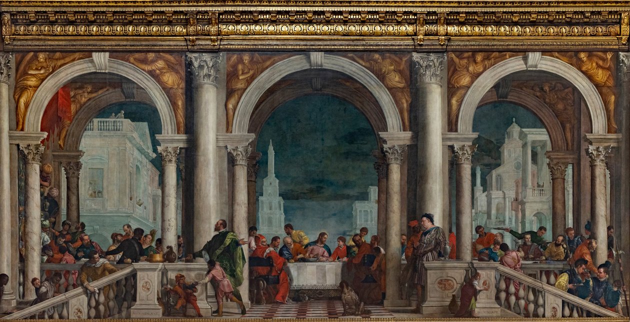 La fiesta en la casa de Leví, 1573 de Paolo Veronese