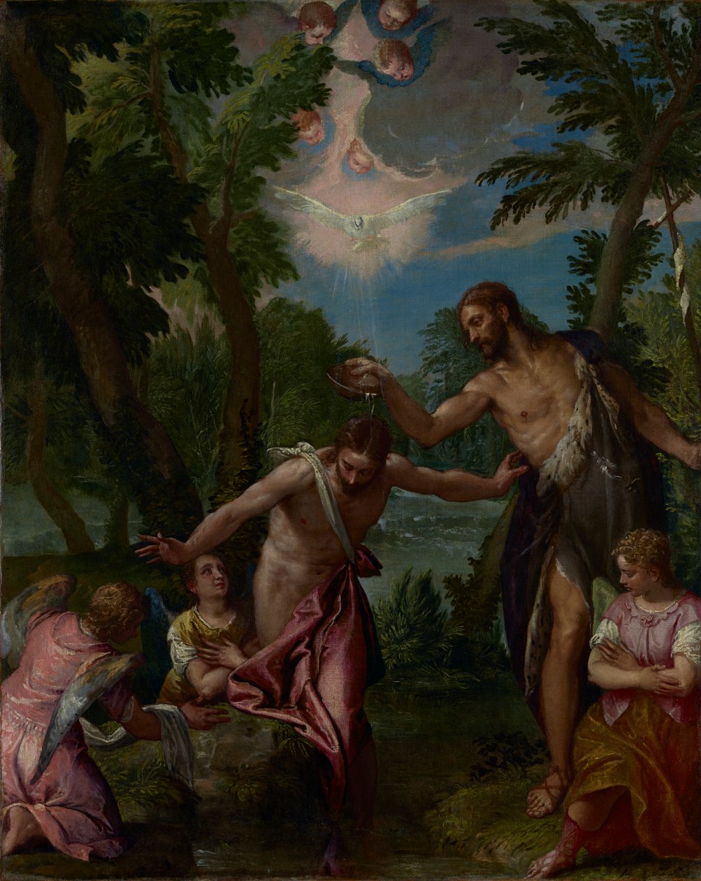  El bautismo de Cristo de Paolo Veronese and workshop
