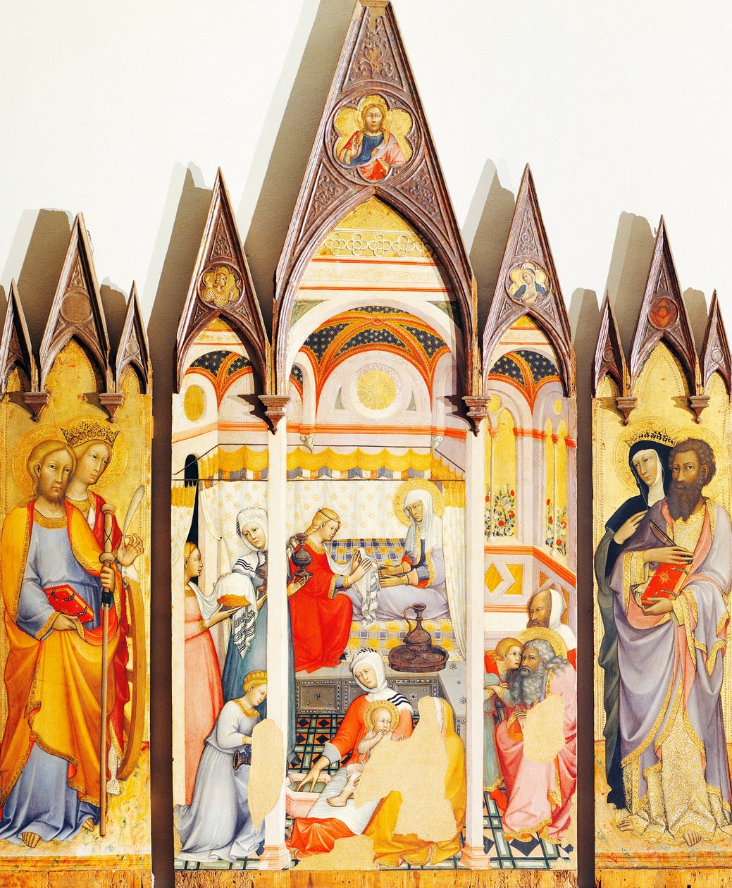 Retablo de la Natividad de la Virgen de Paolo di Giovanni Fei (ca. 1345-circa 1411), temple sobre madera de Paolo di Giovanni Fei