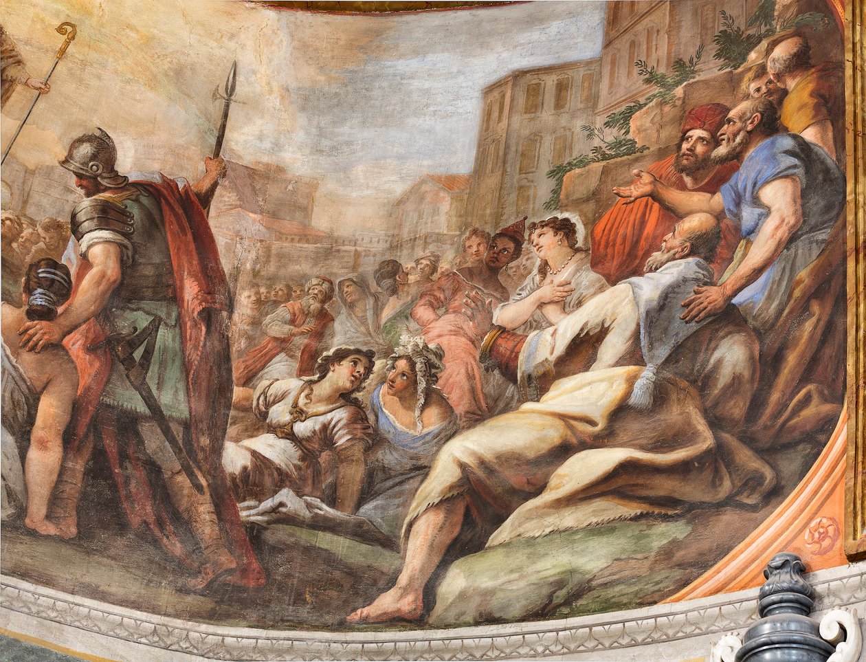 Frescos de Paolo de Matteis fechados en 1714 en la bóveda y en el tambor, que representan la vida del Santo, Capilla de San Cataldo en la Catedral, Taranto, Italia (foto) de Paolo di Matteis