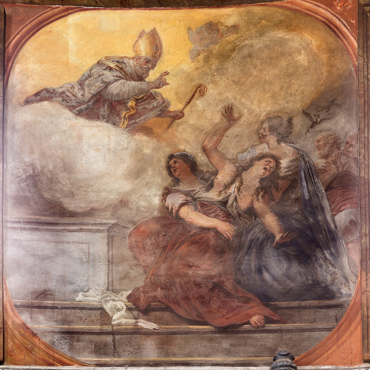 Frescos que representan la vida de San Cataldo de Paolo di Matteis