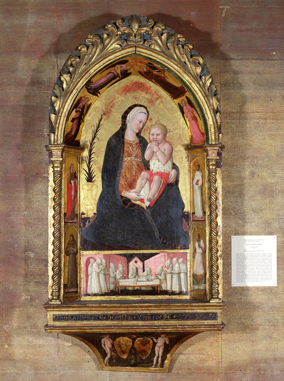 La Virgen de la Humildad con ángeles y santos, c.1440 de Paolo di Stefano Badaloni Schiavo