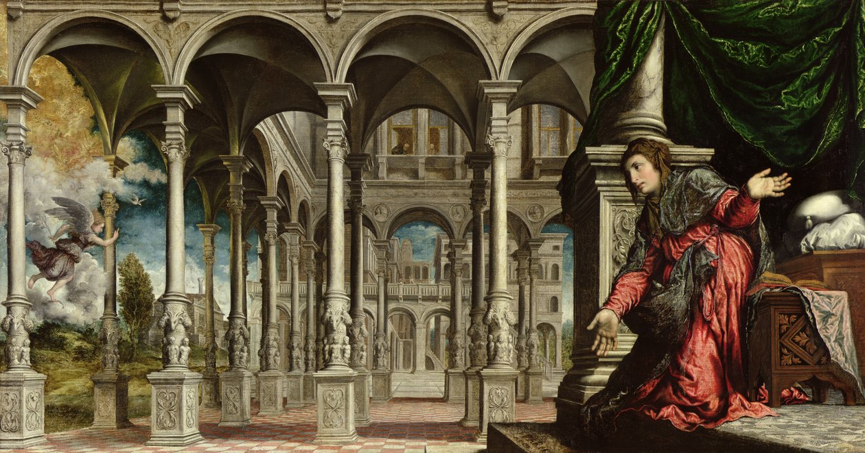 La Anunciación, 1545-50 de Paris Bordone