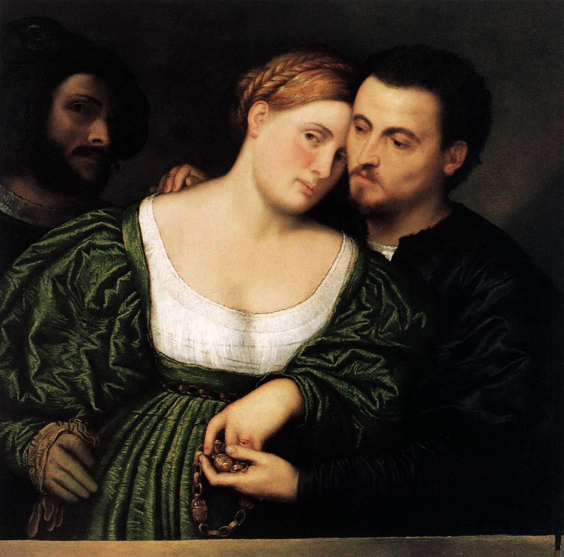 Amantes venecianos de Paris Bordone