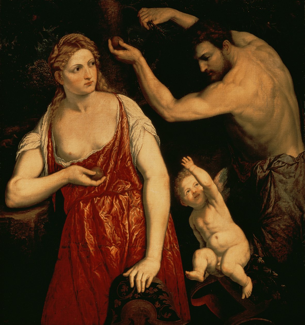 Venus y Marte, 1550s de Paris Bordone