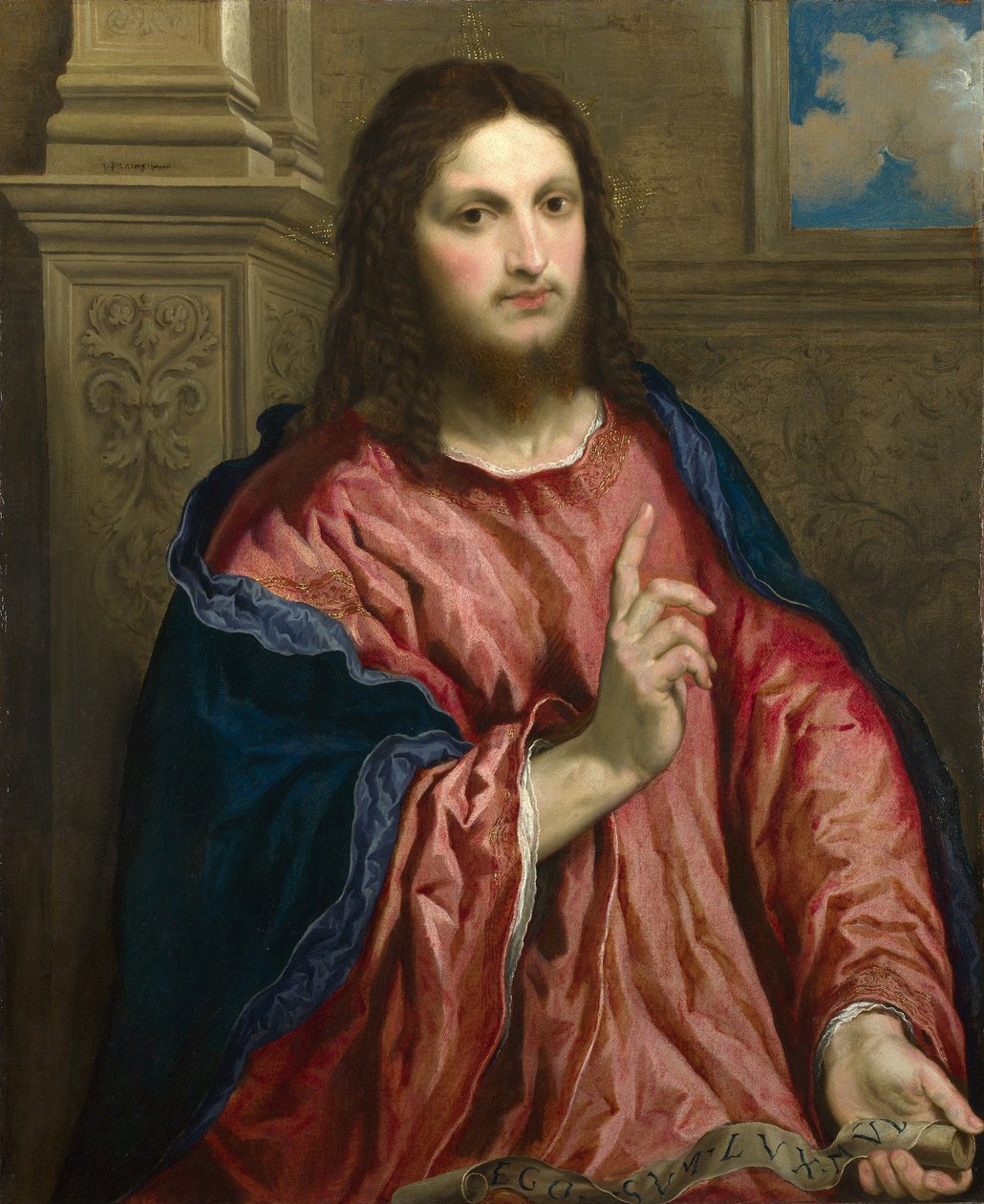 Cristo como La Luz del Mundo, c. 1550 de Paris Bordone