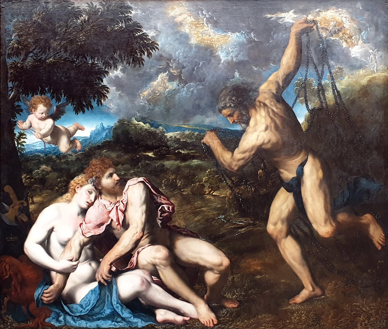 Marte y Venus, sorprendidos por Vulcano Marte y Venus, sorprendidos por Vulcano de Paris Bordone