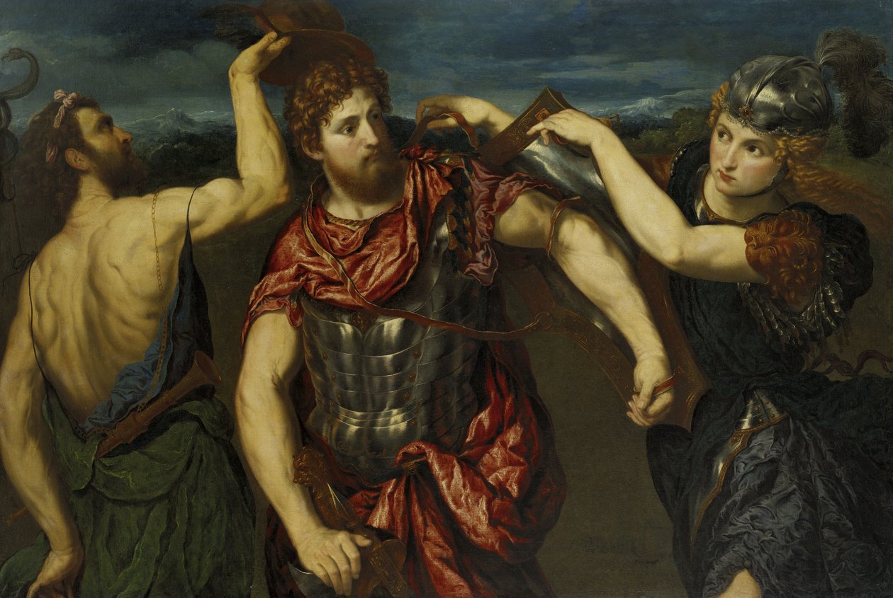 Perseo armado por Mercurio y Minerva de Paris Bordone