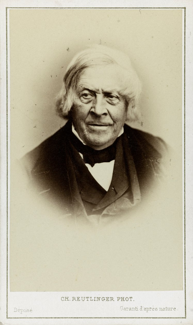 Retrato de Jules Michelet 1798-1874, c. 1870 de Paris . Photo studio Reutlinger