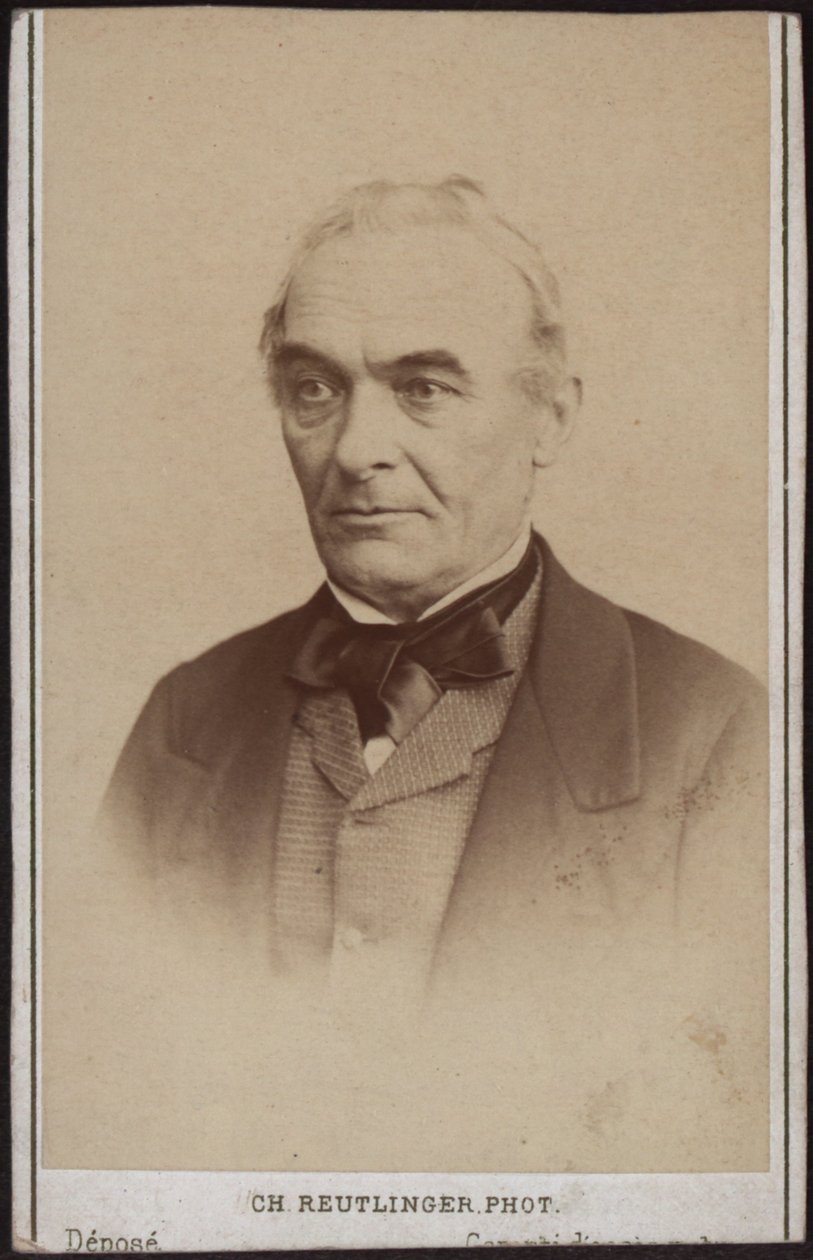 Retrato del escritor Prosper Mérimée 1803-1870 de Paris . Photo studio Reutlinger
