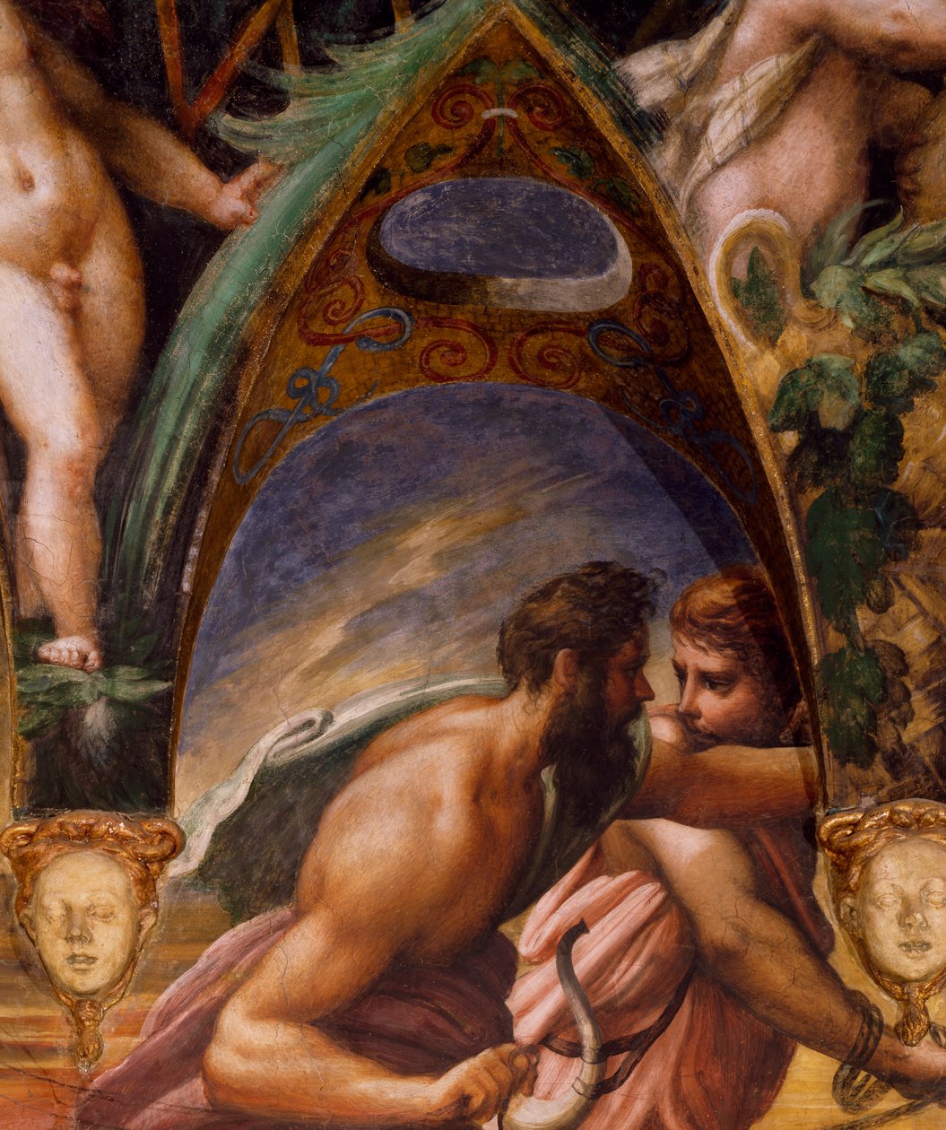 Compañeros de Acteón, del Mito de Diana y Acteón de Parmigianino