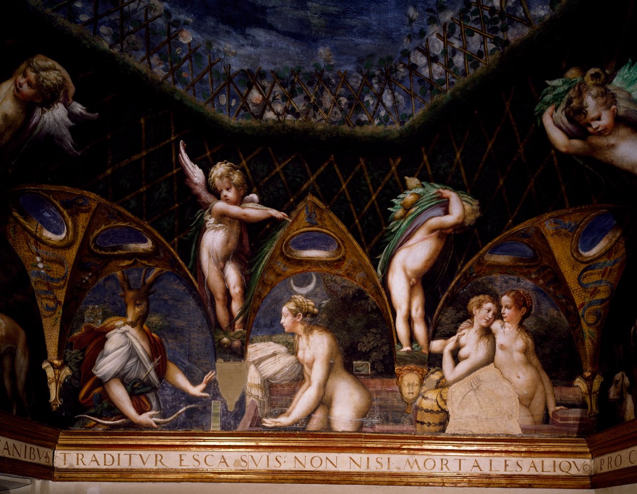Diana convirtiendo a Acteón en ciervo de Parmigianino