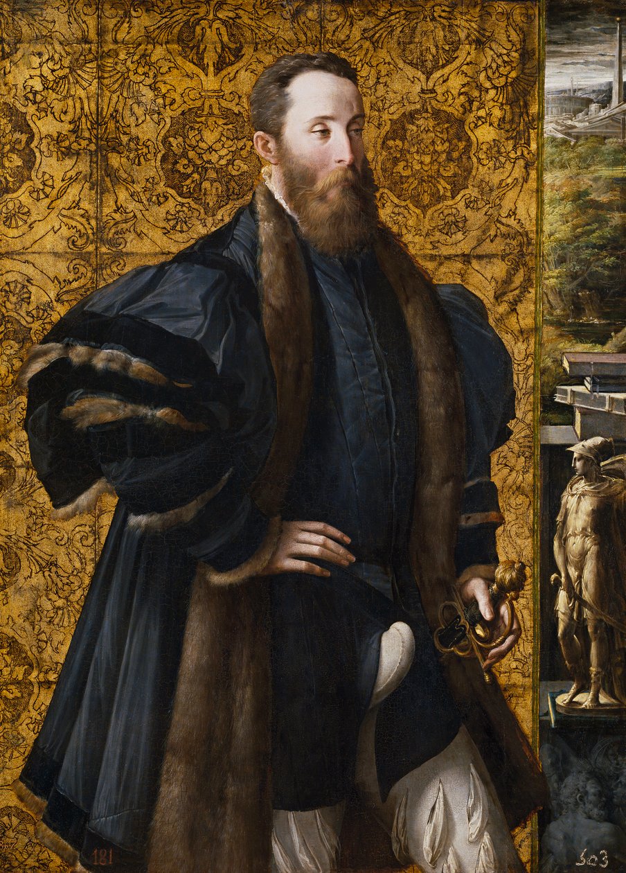 "" Retrato de Pier Maria Rossi de San Secondo (1504-1557) "" Pintura de Francesco Mazzola Il Parmigianino dit Le Parmesan (1503-1540) 1536-1537 Museo del Prado, Madrid de Parmigianino
