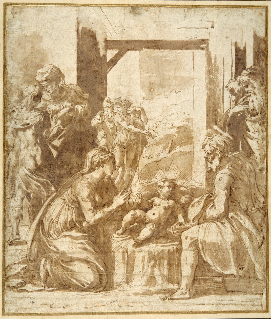 La Natividad de Parmigianino
