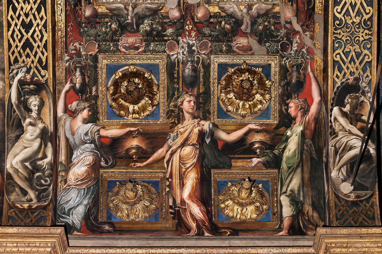 Las tres vírgenes sabias y las tres vírgenes necias, detalle de 3660863 de Parmigianino