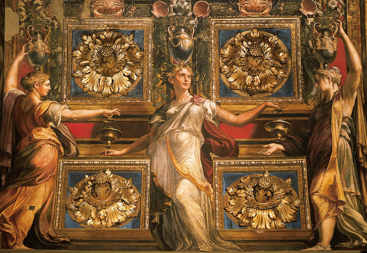 Tres Vírgenes Necias, por Francesco Mazzola, conocido como Parmigianino de Parmigianino