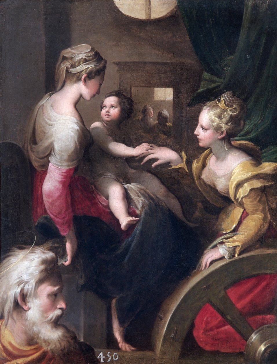 El matrimonio místico de Santa Catalina (óleo sobre lienzo) de Parmigianino (1503 40) (after)