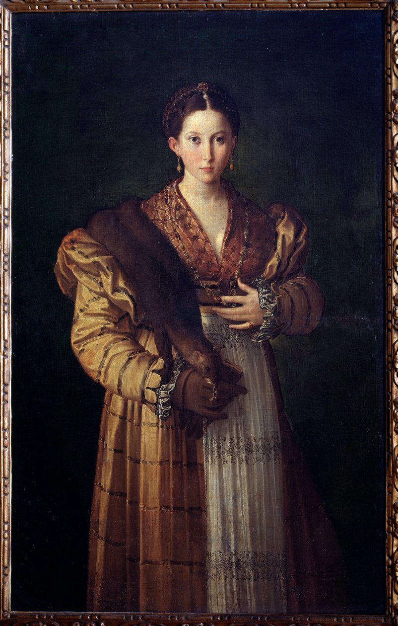 Antea, representación de Sthenebee, esposa del rey Proetos, se enamora de Belerofonte de Parmigianino