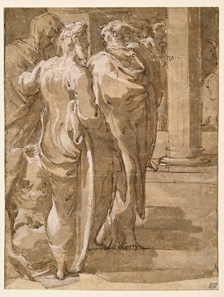 La curación del cojo (?) de Parmigianino