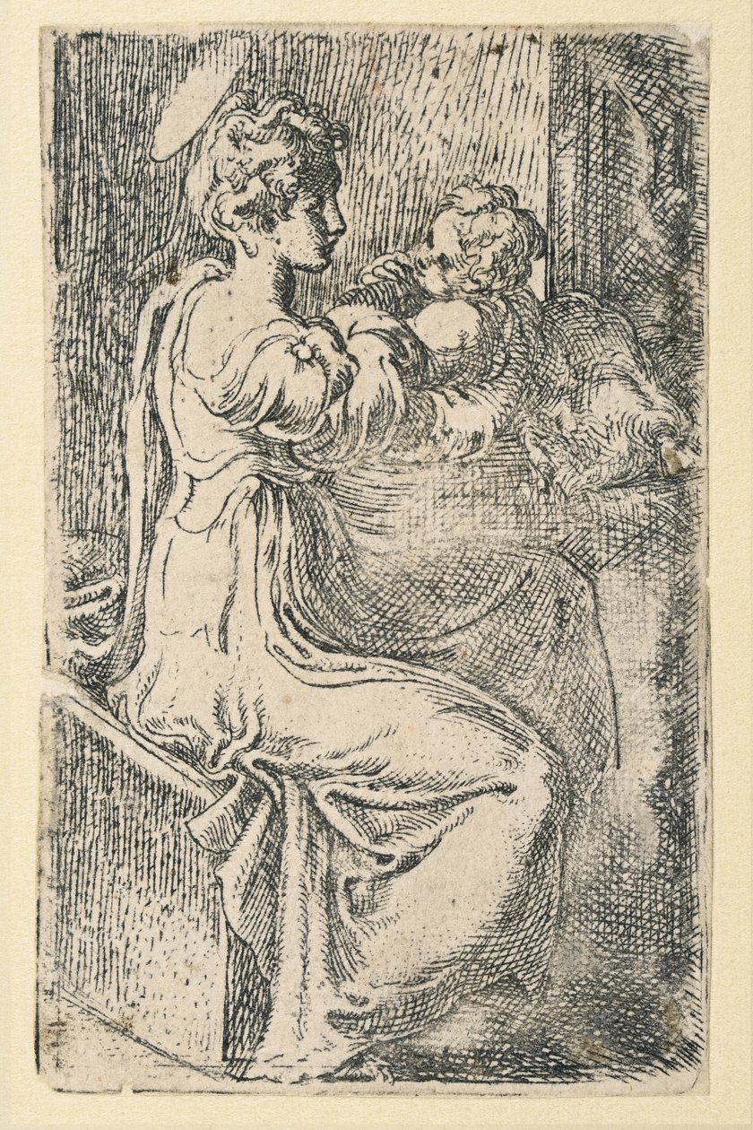 Virgen y niña de Parmigianino