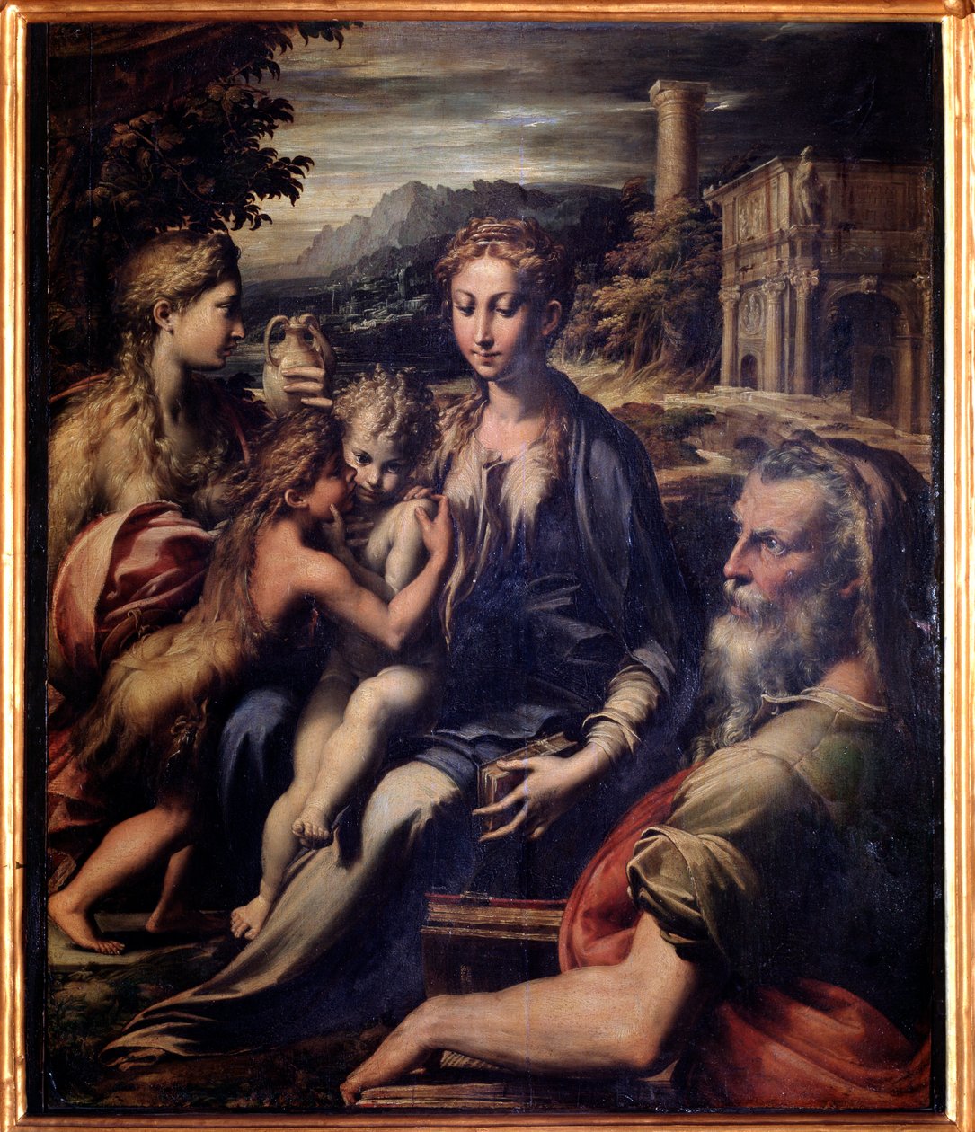 Virgen con Niño, San Juan Bautista, Magdalena y Zacarías de Parmigianino