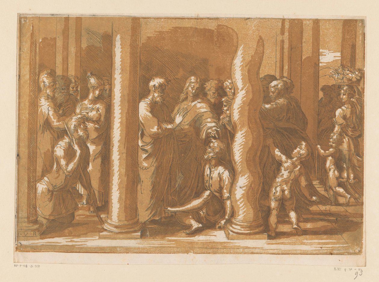 San Pedro y San Juan curan a un paralítico de Parmigianino (attributed to)