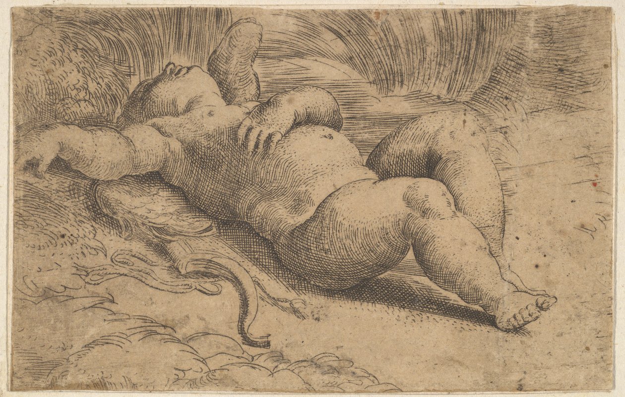 Cupido durmiendo de Parmigianino