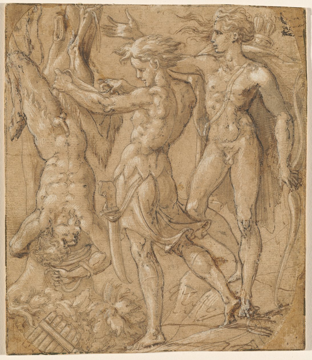 El desollamiento de Marsias de Parmigianino