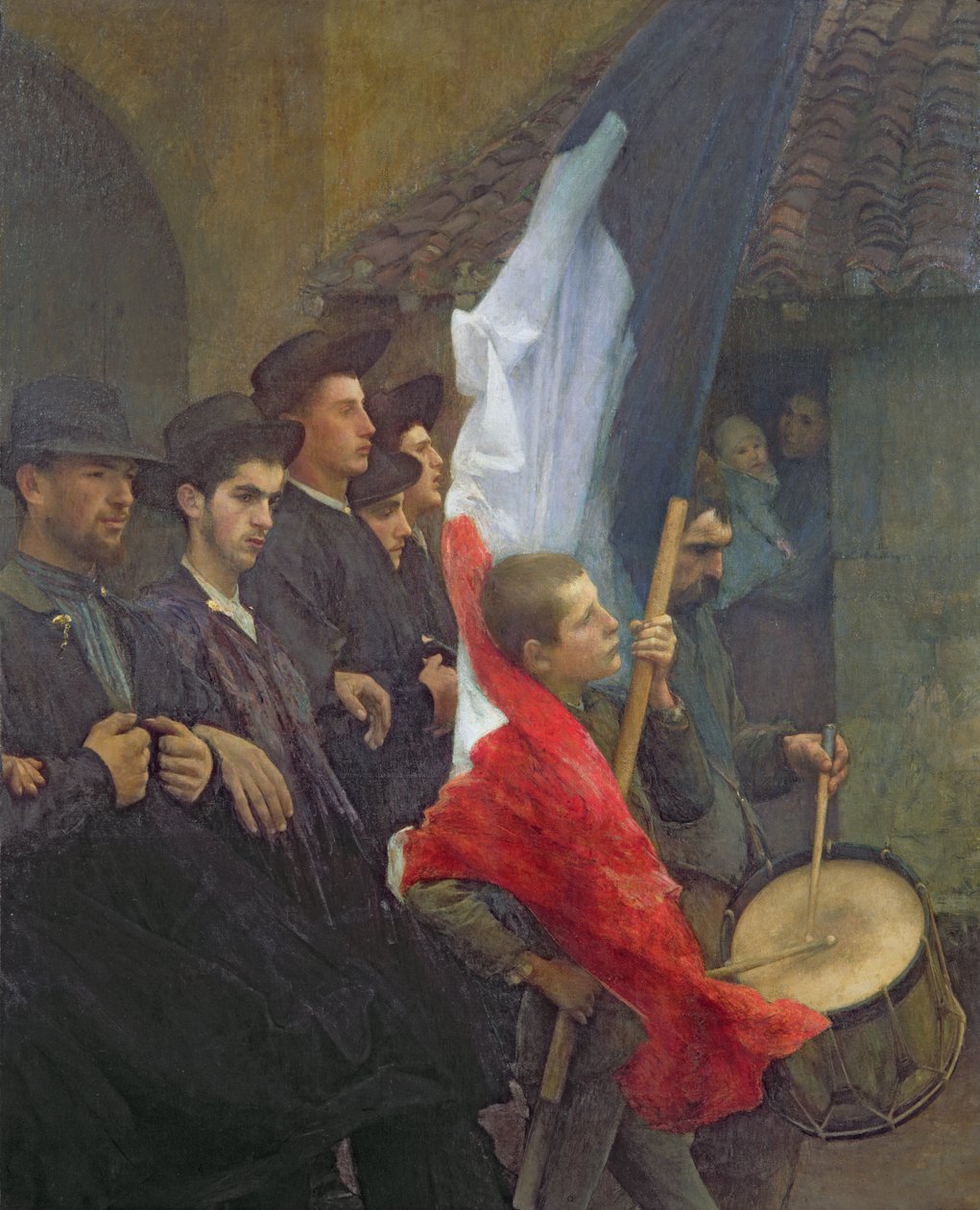 Los conscriptos, c.1880 de Pascal Adolphe Jean Dagnan Bouveret