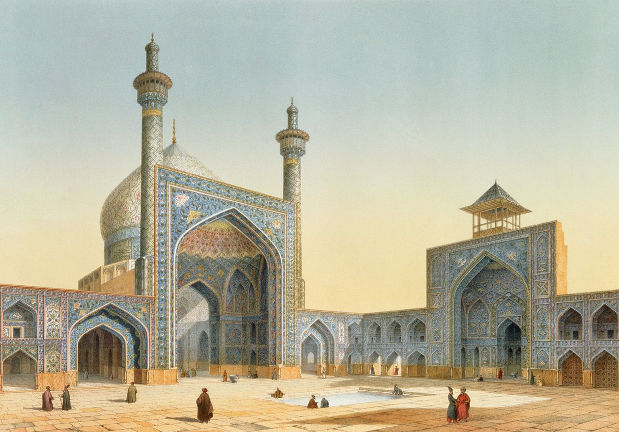 Vista del Patio de la Mesdjid-i-Shah, Isfahan, de 