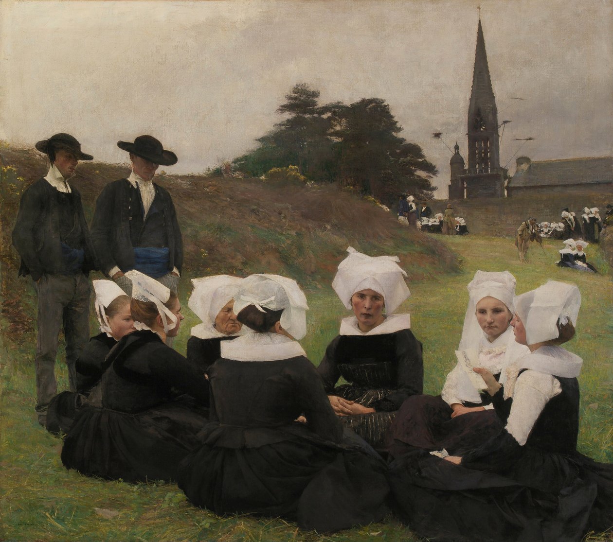Las bretonas en el perdón de Pascal Adolphe Jean Dagnan Bouveret
