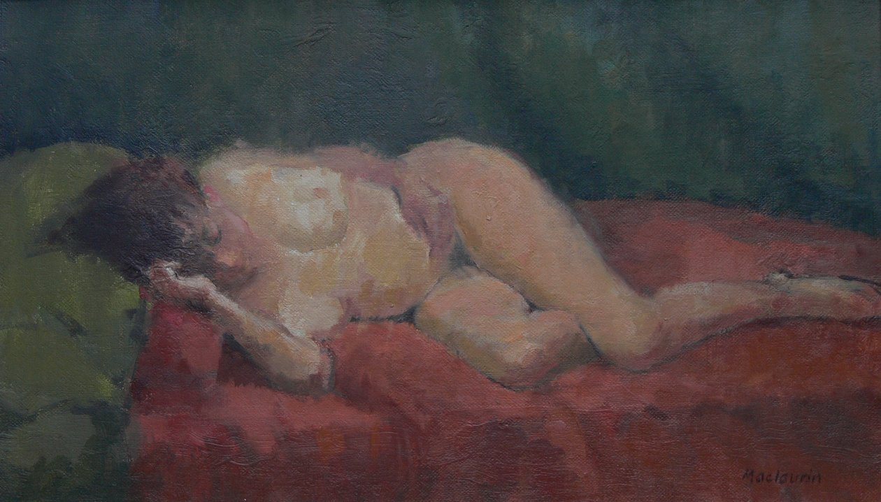 Desnudo en rojo y verde, 2009 de Pat Maclaurin