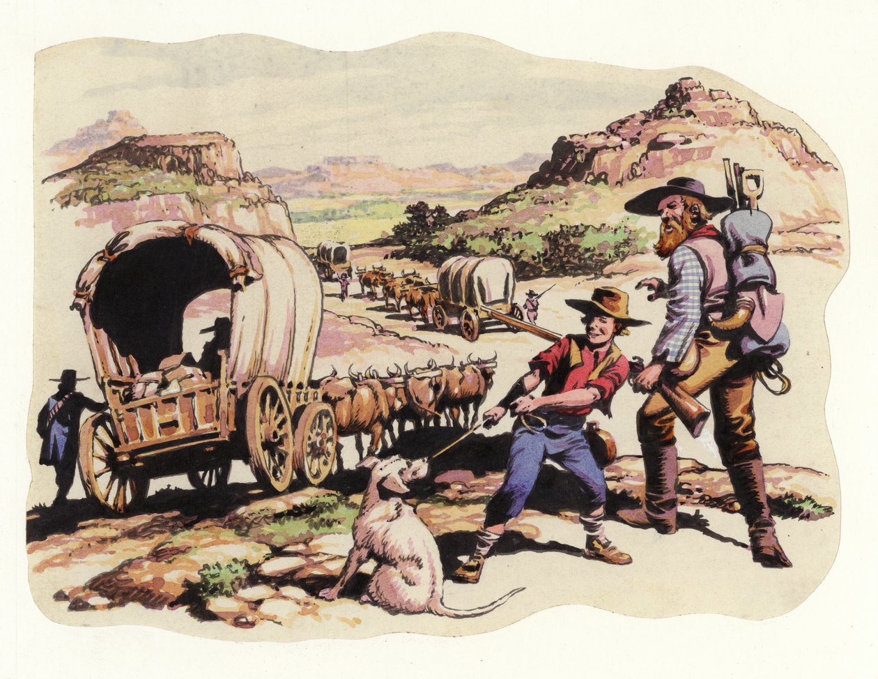 La Gran Travesía de 1835-1837 (gouache sobre papel) de Pat (1907 95) Nicolle