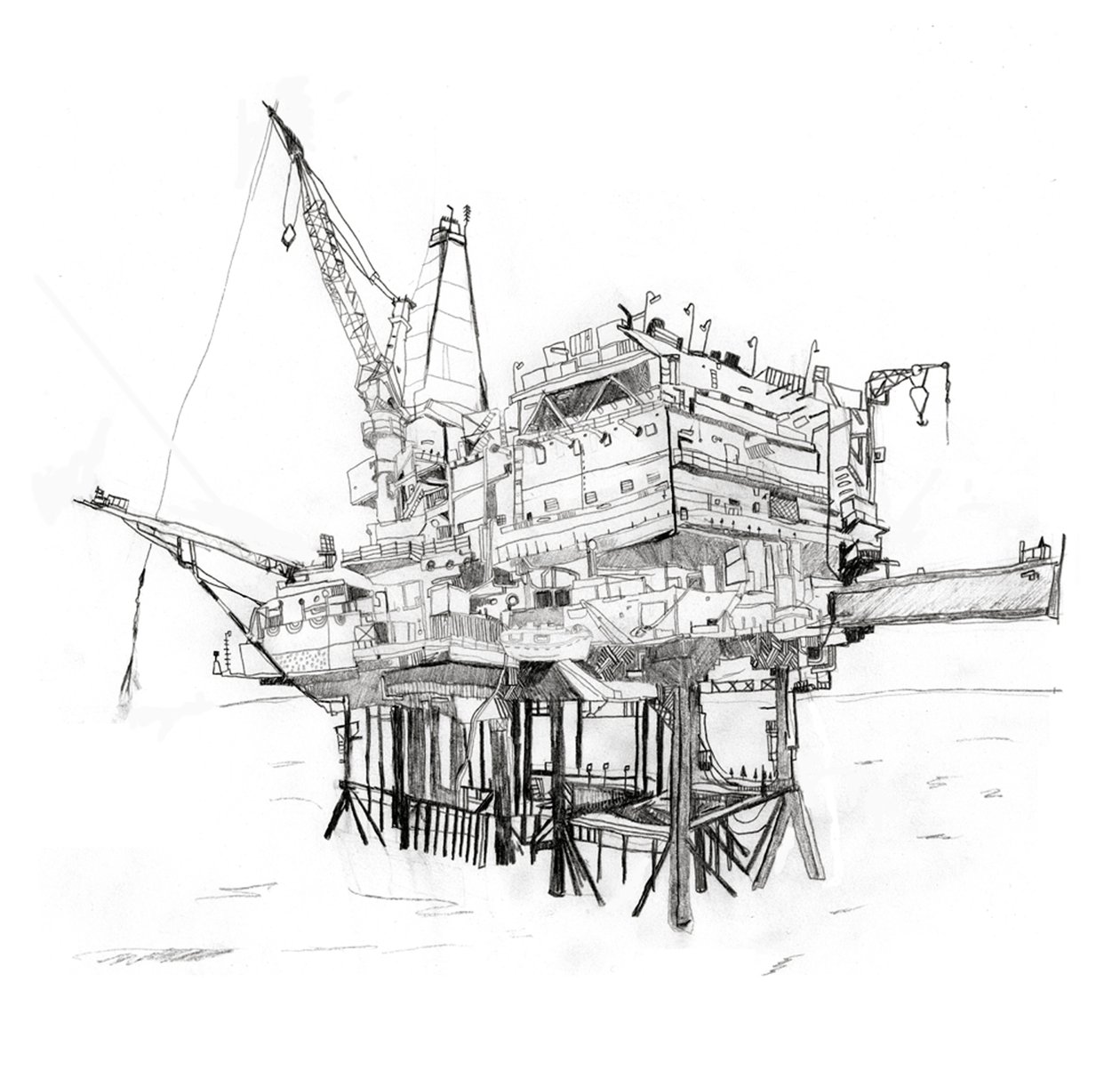 Aparejo, 2012 (lápiz) de Pat Macdonald