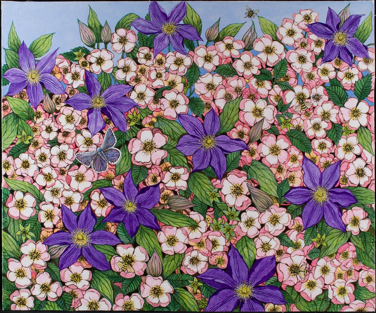 A Purple Patch, 2011 (acrílico sobre percal) de Pat Scott