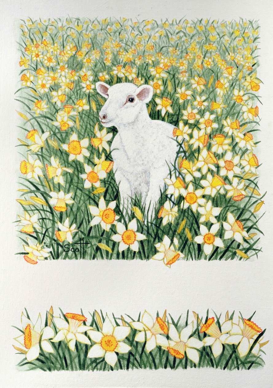 A Spring in the Step (óleo sobre lienzo) de Pat Scott