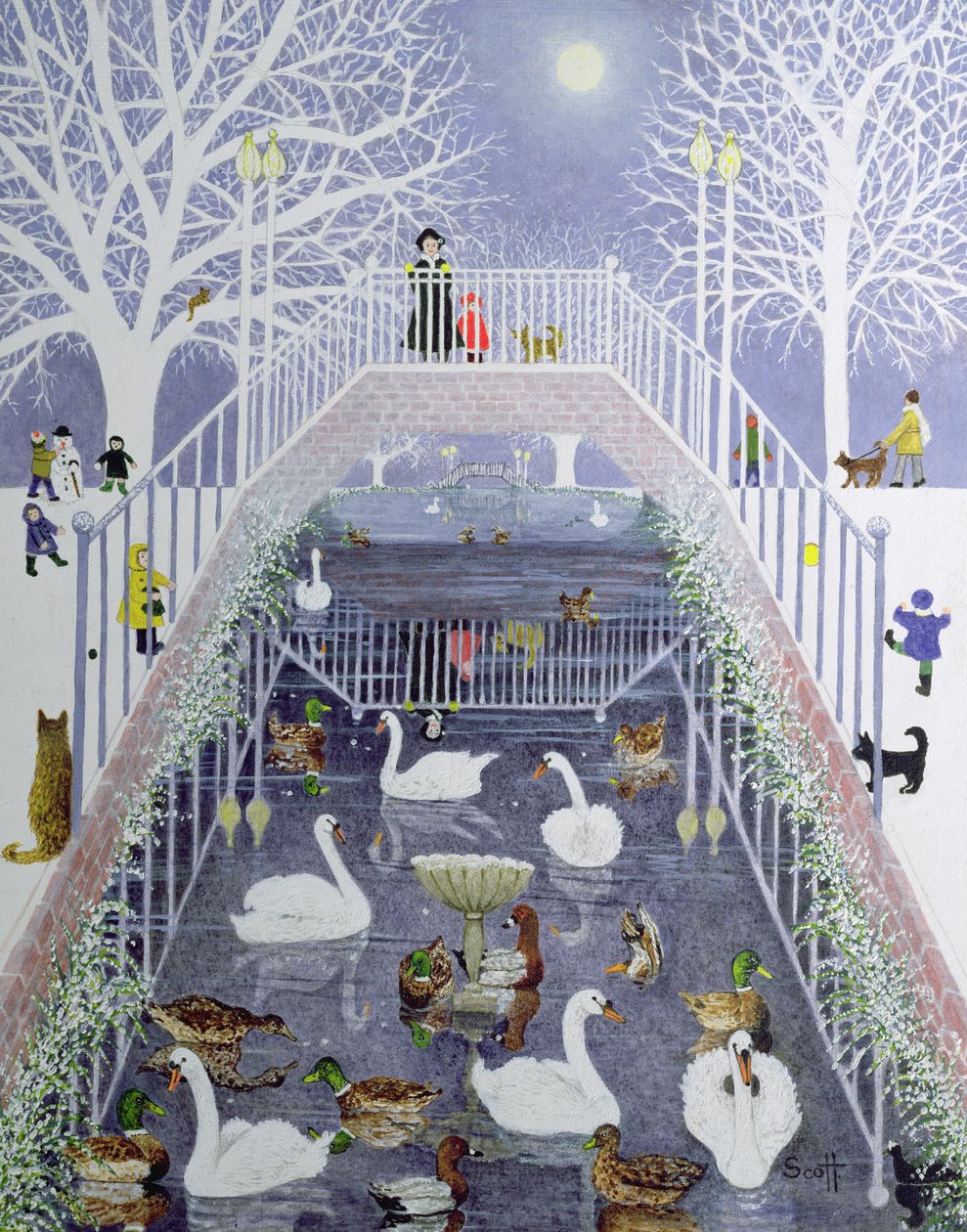 Un paseo por el parque (óleo sobre lienzo) de Pat Scott
