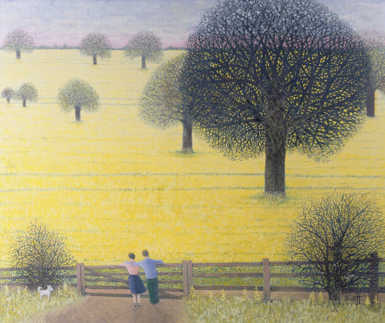 All That Yellow (óleo sobre tabla) de Pat Scott