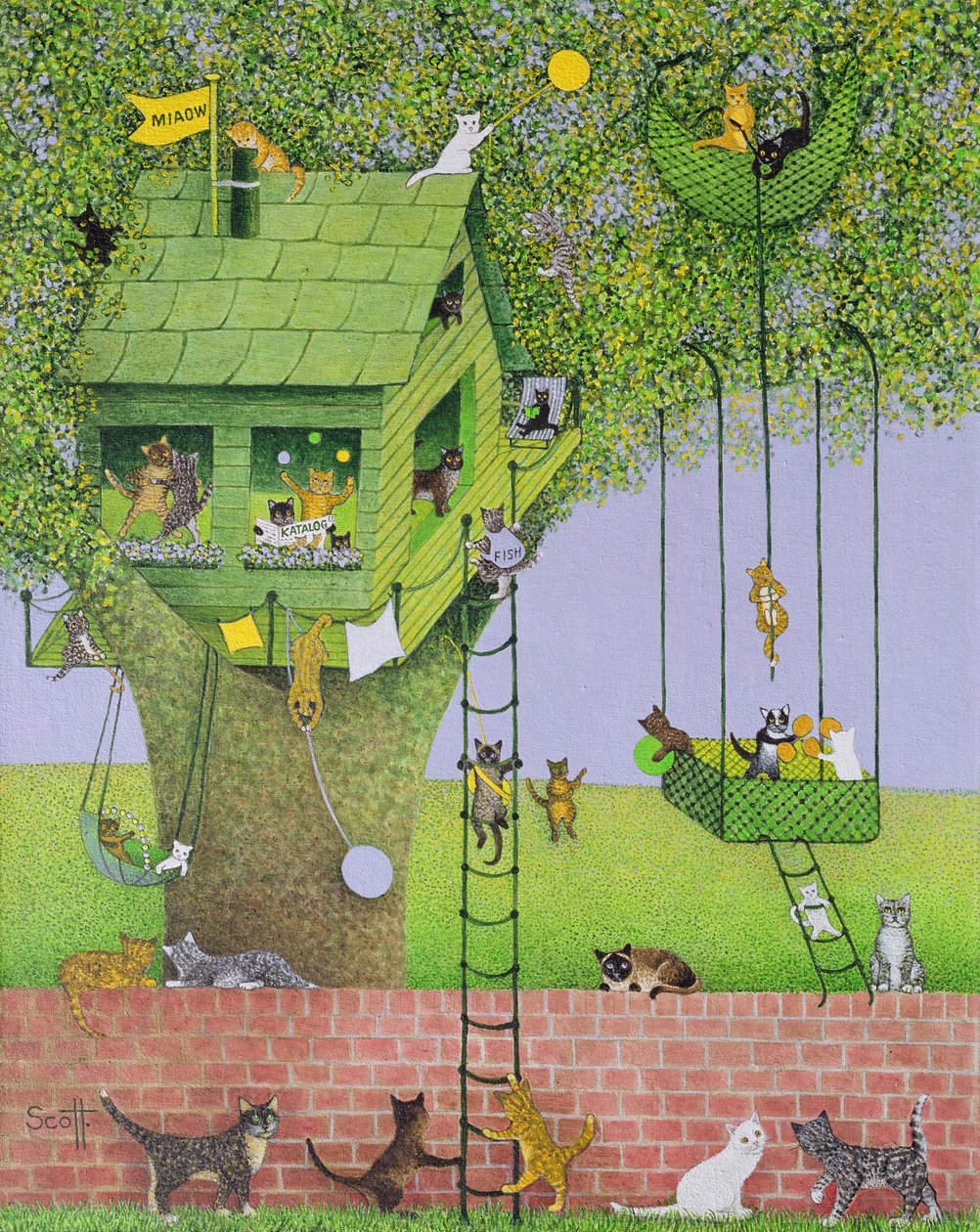 Casa en el árbol para gatos de Pat Scott