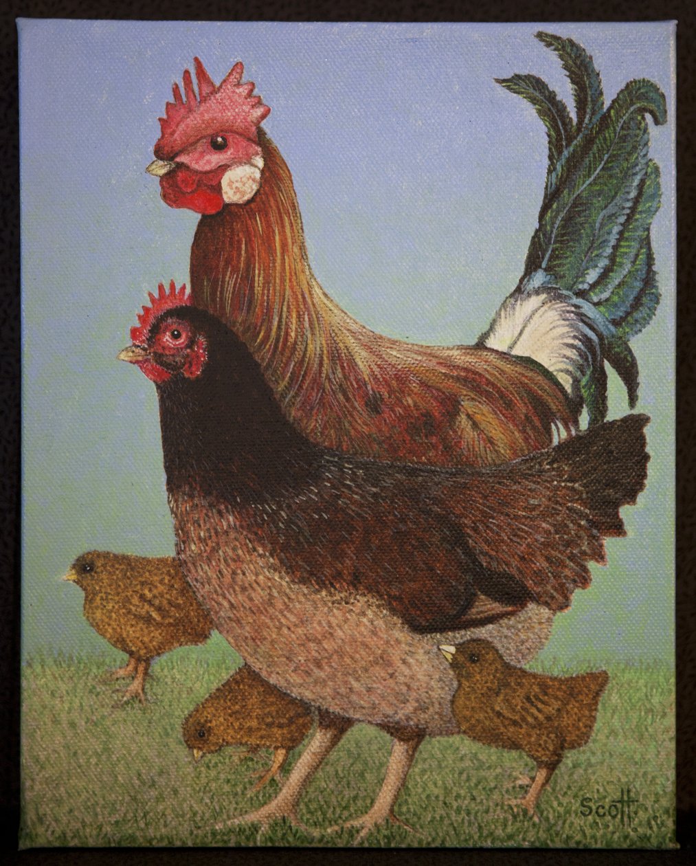 Familia de pollos, 2016 de Pat Scott
