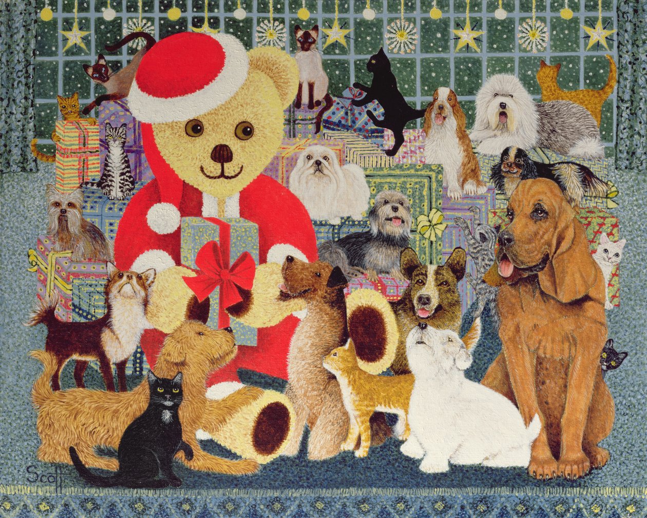 Feliz Navidad (óleo sobre lienzo) de Pat Scott