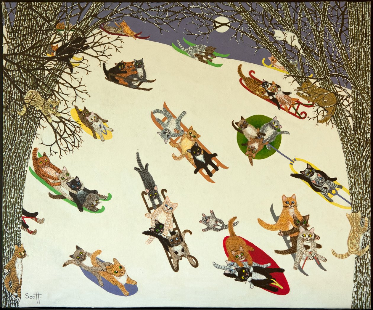 Holding On, 2011 (acrílico sobre percal) de Pat Scott