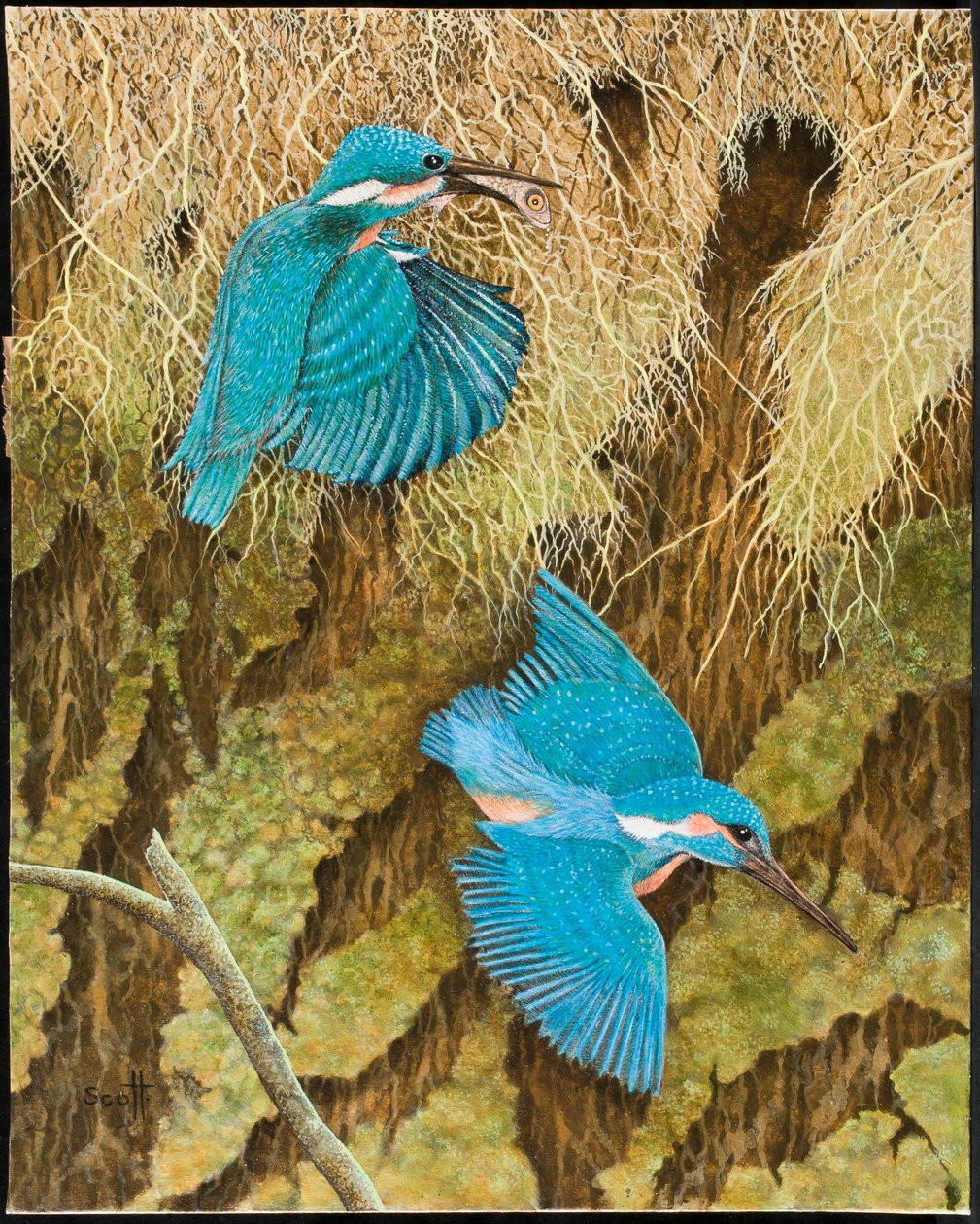 Sharing the Caring, 2011 (acrílico sobre percal) de Pat Scott