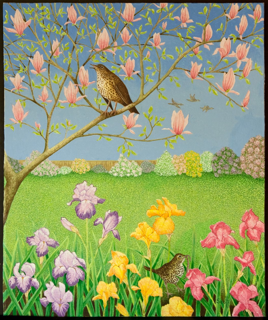 Algo para cantar, 2011 (acrílico sobre percal) de Pat Scott